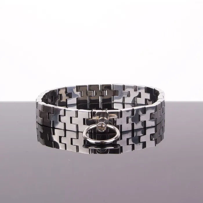 Male Sex Toys Kiotos Kiotos Watch band Collar met Schakels Oring met Swarovski Kristal En Slot Male Sex Toys Kiotos Kiotos Watch band Collar met Schakels Oring met Swarovski Kristal En Slot