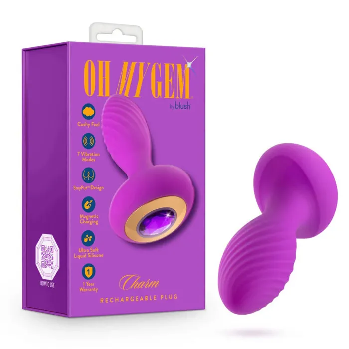 Anal | Oh My Gem - Charm Plug - Amethyst - Purple - Blush