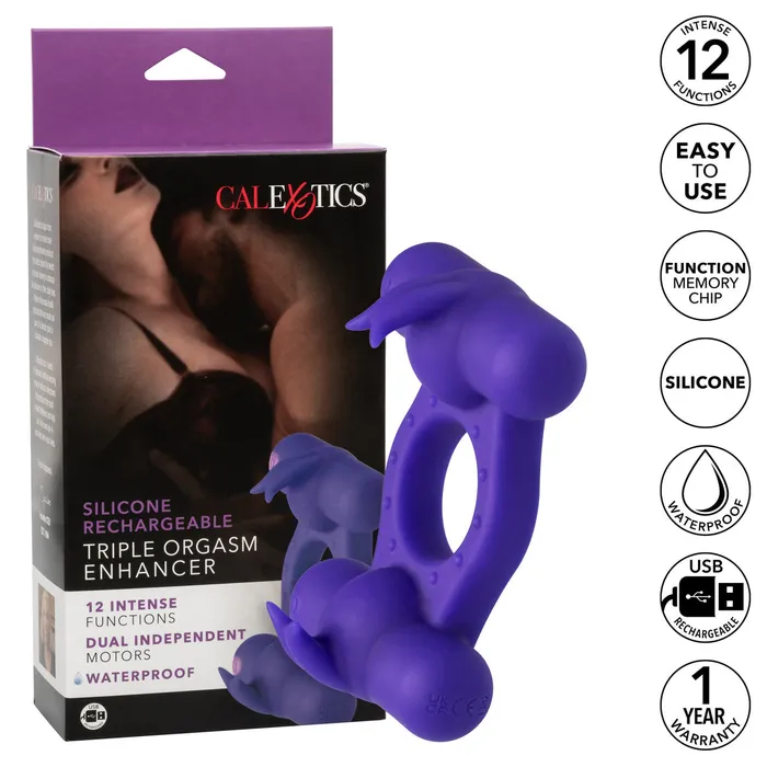 CalExotics Female Sex Toys | Silicone Rechargeable Triple Orgasm Enhancer