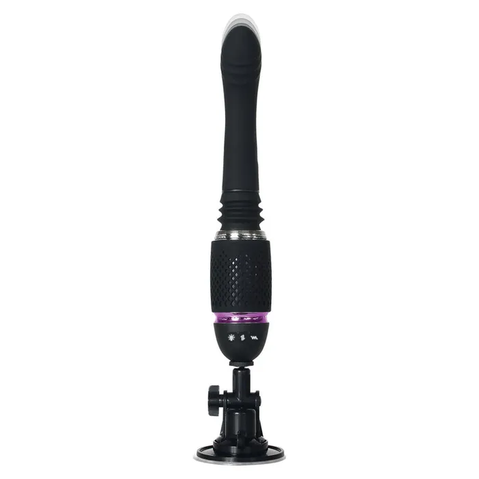 Evolved Vibrators | Evolved Thrust & Go - Black 15 cm USB Rechargeable Thrusting Vibrator with Interchangable Shafts Evolved Vibrators | Evolved Thrust & Go - Black 15 cm USB Rechargeable Thrusting Vibrator with Interchangable Shafts
