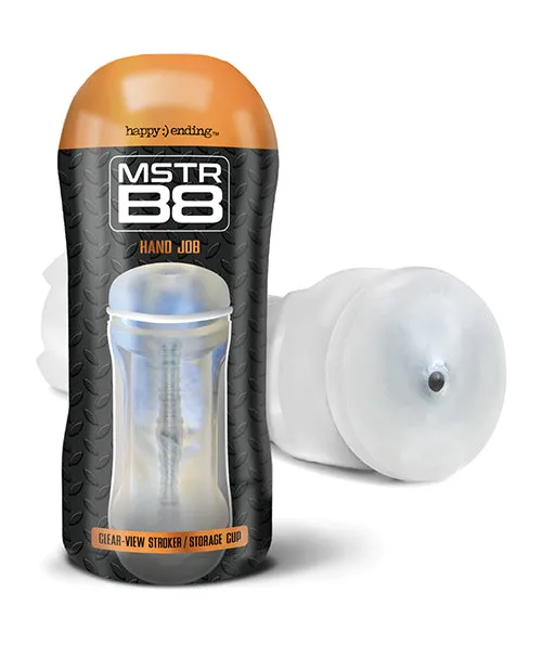 Global Novelties Mstr B8 Clear View Stroker - Clear | Male Sex Toys