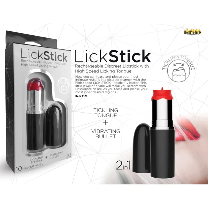 Hott Products Vibrators Lickstick Multi Speed Tongue Vibrator