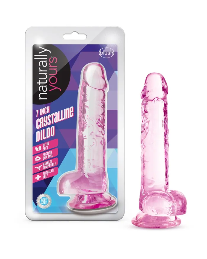 Naturally Yours - 7 Inch Crystalline Dildo -  Diamond | Blush Dildos