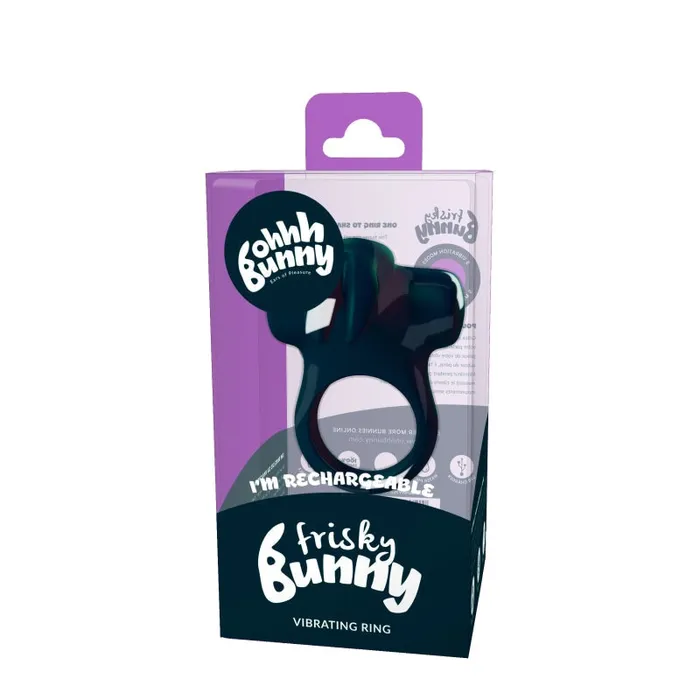Ohhh Bunny Frisky Bunny Vibrating Ring - Black Pearl | VeDO Vibrators Ohhh Bunny Frisky Bunny Vibrating Ring - Black Pearl | VeDO Vibrators