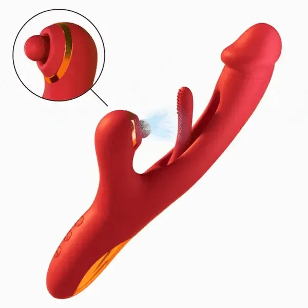 Sam Thrusting Vibrator with Licking Warming Clit Tapping Red Playfulsextoy Female Sex Toys Sam Thrusting Vibrator with Licking Warming Clit Tapping Red Playfulsextoy Female Sex Toys