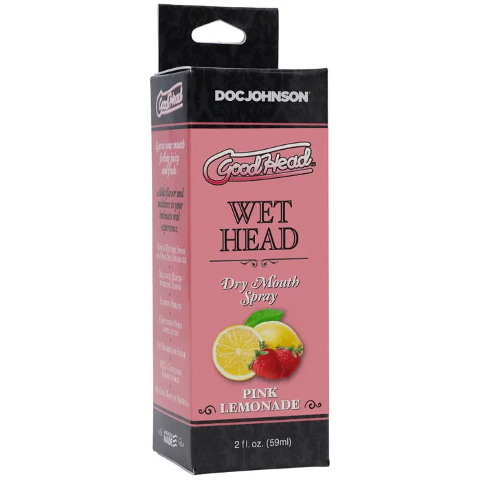 Vibrators | Doc Johnson Goodhead - Wet Head - Dry Mouth Spray - Pink Lemonade - 2 Fl. Oz. (59ml) Vibrators | Doc Johnson Goodhead - Wet Head - Dry Mouth Spray - Pink Lemonade - 2 Fl. Oz. (59ml)