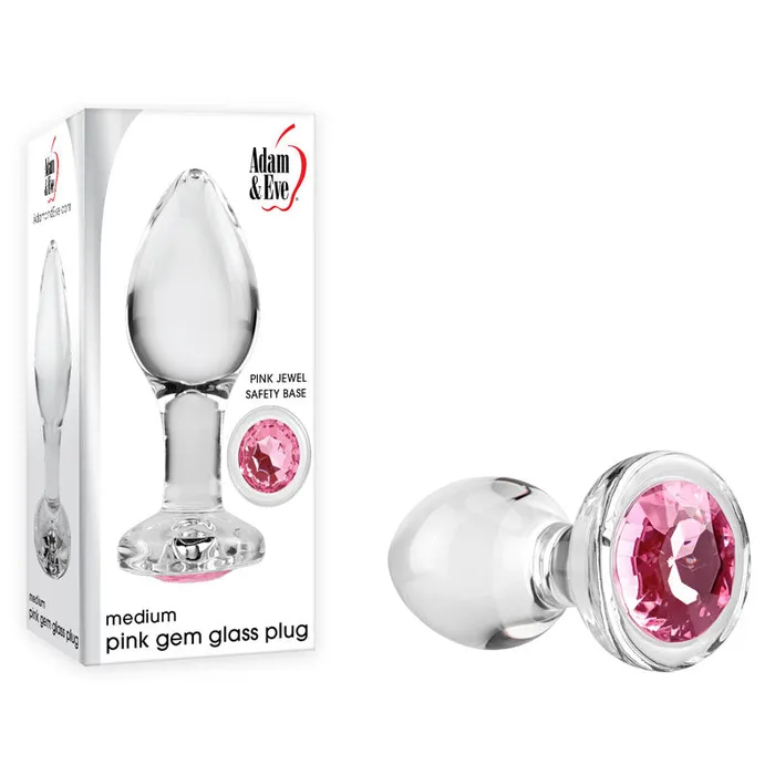 Adam Eve PINK GEM GLASS PLUG MEDIUM Clear Glass 87 cm Butt Plug with Pink Gem Base Adam Eve Anal Adam Eve PINK GEM GLASS PLUG MEDIUM Clear Glass 87 cm Butt Plug with Pink Gem Base Adam Eve Anal