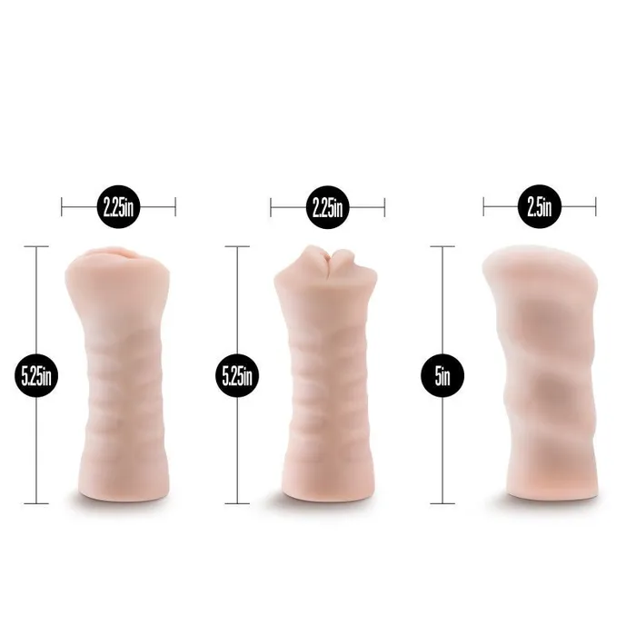 Blush Novelties Male Sex Toys M For Men 3Pack SelfLubricating Flesh Vibrating Strokers Blush Novelties Male Sex Toys M For Men 3Pack SelfLubricating Flesh Vibrating Strokers