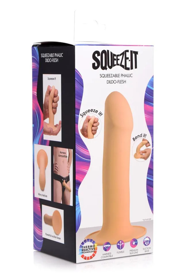 Dildos SQUEEZEIT SqueezeIt Squeezable Phallic 675in Dildo