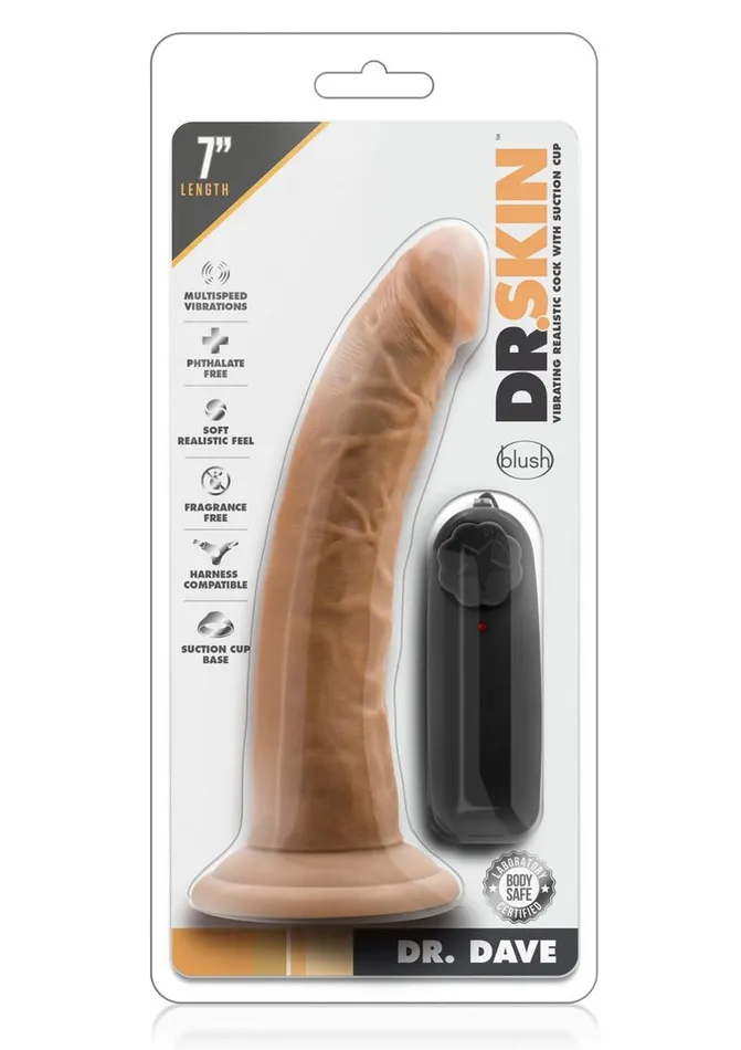 Dr Skin Female Sex Toys Dr Skin Dr Dave Vibrating Dildo with Suction Cup