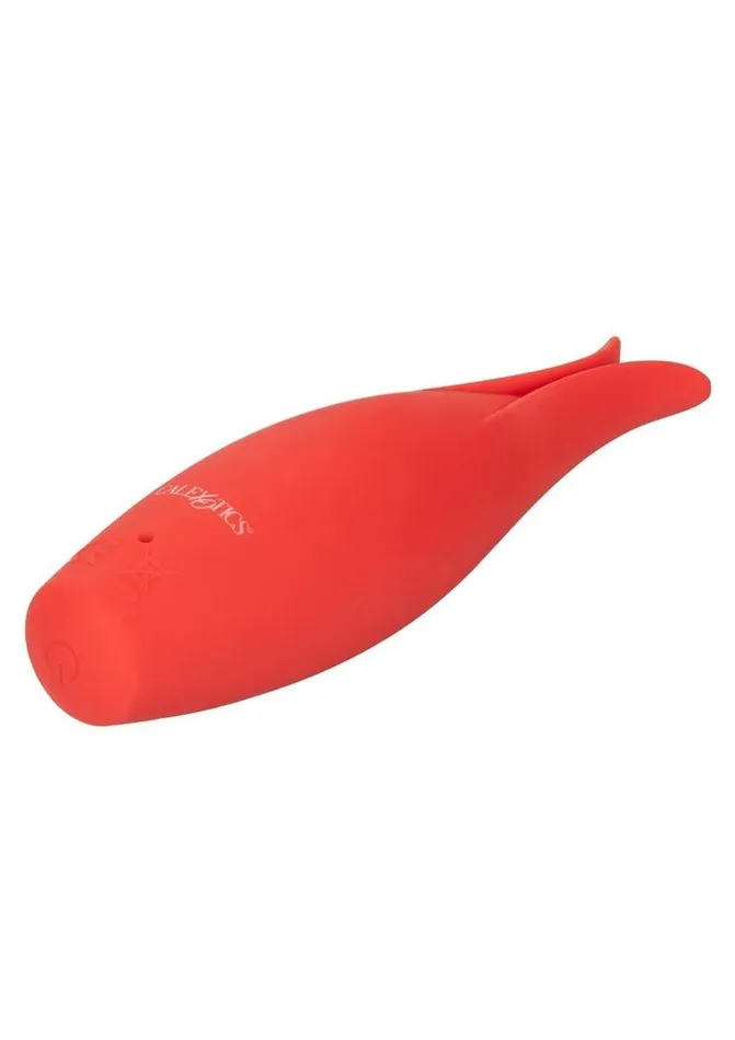Red Hot Female Sex Toys Red Hot Fury Rechargeable Silicone Vibrator with Clitoral Stimulation