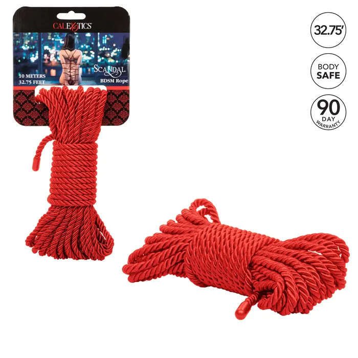 Vibrators California Exotic Scandal BDSM Rope 3275ft 10m Red