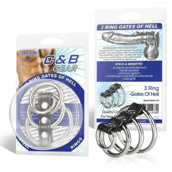 Male Sex Toys Electric Eel Inc C B Gear 3 Ring Gates Of Hell Male Sex Toys Electric Eel Inc C B Gear 3 Ring Gates Of Hell
