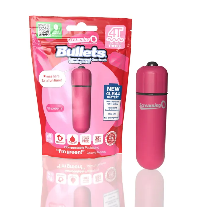 Screaming O Female Sex Toys Screaming O 4t Bullet Super Powered One Touch Vibrating Bullet Strawberry Screaming O Female Sex Toys Screaming O 4t Bullet Super Powered One Touch Vibrating Bullet Strawberry