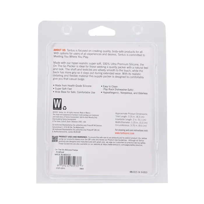 Tantus On the Go Silicone Packer Amethyst Bag Tantus Female Sex Toys Tantus On the Go Silicone Packer Amethyst Bag Tantus Female Sex Toys