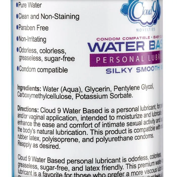 Lubricants Cloud 9 Novelties Cloud 9 Water Based Personal Lubricant 4 Oz
