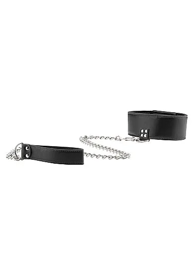 SHOTS AMERICA Anal Reversible Collar WLeash Black