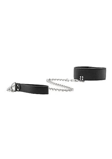 SHOTS AMERICA Anal Reversible Collar WLeash Black