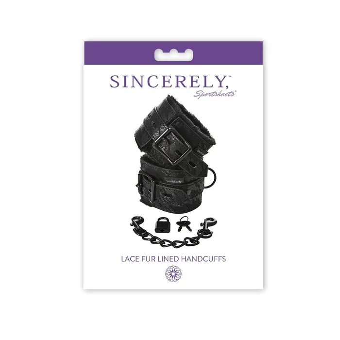 Sport Sheets Couples Sincerely Lace Fur Lined Hand Cuffs
